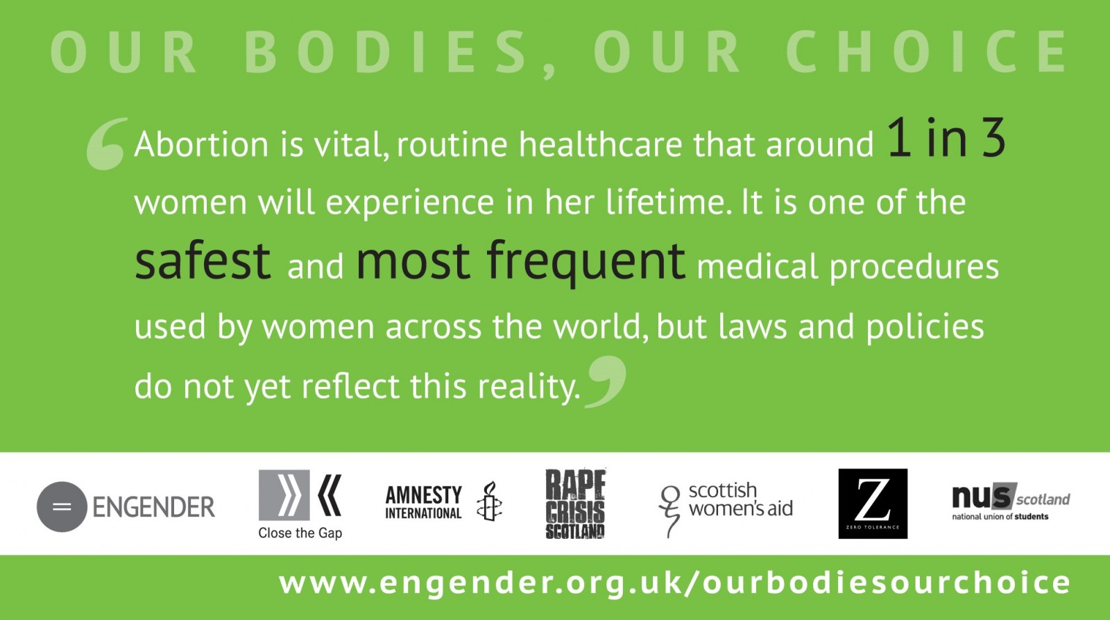 Abortion is one of the safest and most frequent medical procedures accessed by women