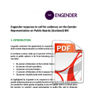 Engender Submission to the Scottish Parliament Equality and Human Rights Committee Call for Evidence on the Draft Gender Representation on Public Boards (Scotland) Bill
