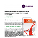 Engender Response to the Public Consultation on the Proposed Sanitary Products (Free Provision) (Scotland) Bill