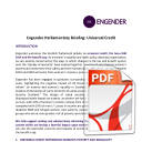 Engender Parliamentary Briefing: Universal Credit