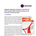 Engender submission of evidence to the House of Lords Economic Affairs Committee inquiry on the Economics of Universal Credit