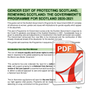 Gender Edit of Scotland's Programme For Government 2020-2021