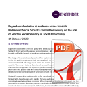 Engender submission of evidence to the Scottish Parliament Social Security Committee inquiry on the role of Scottish Social Security in Covid-19 recovery