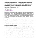 Engender Submission of Supplementary Evidence to the Standards, Procedures and Public Appointments Committee on the Scottish Parliament (Recall and Removal of Members) Bill