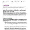 Engender submission to the Abortion Law Review Expert Group: Offences